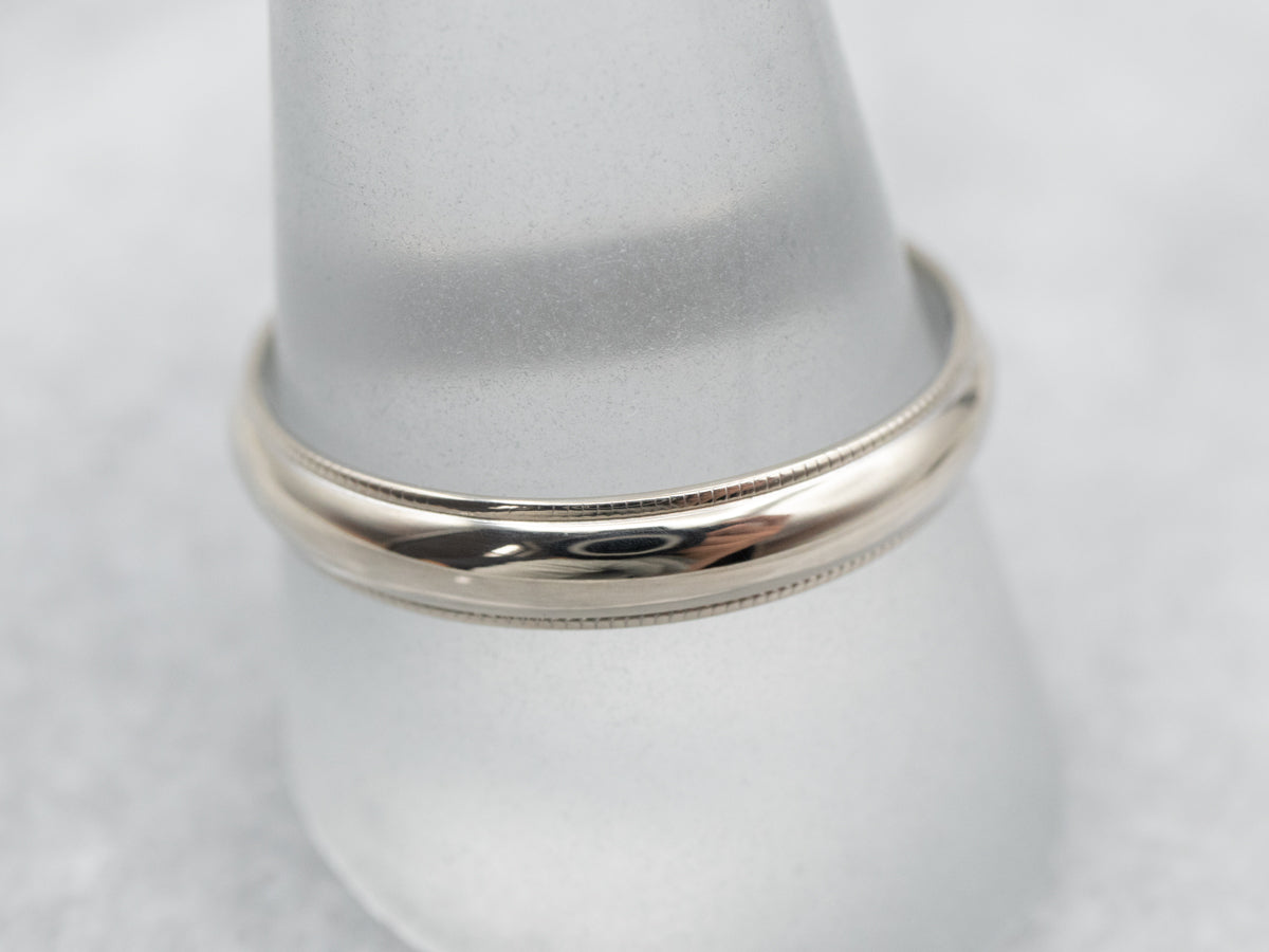Milgrain Edge Wedding Band