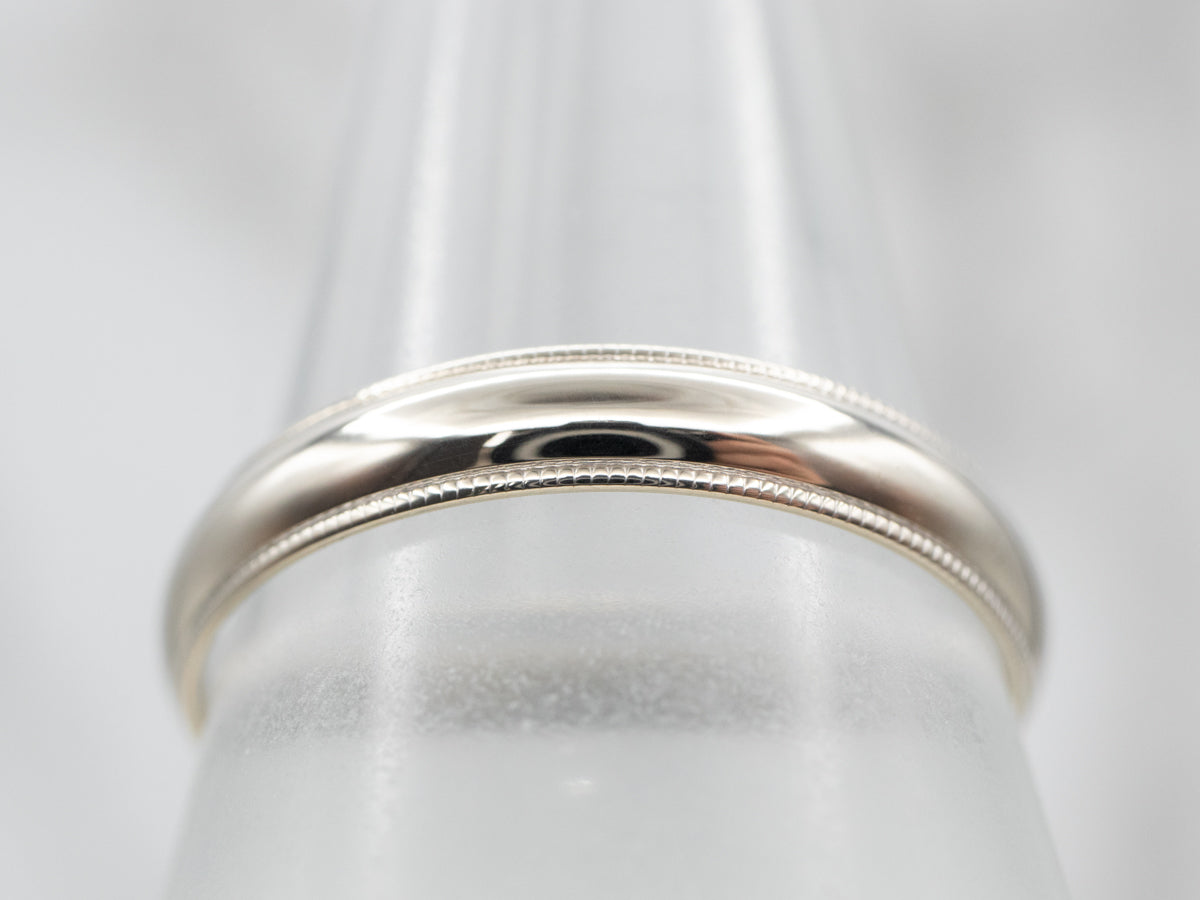 Milgrain Edge Wedding Band