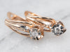 Rose Gold Diamond Drop Earrings