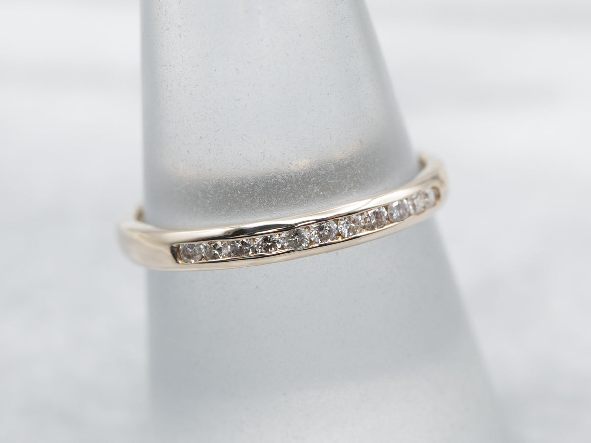 Gold Channel Set Diamond Band