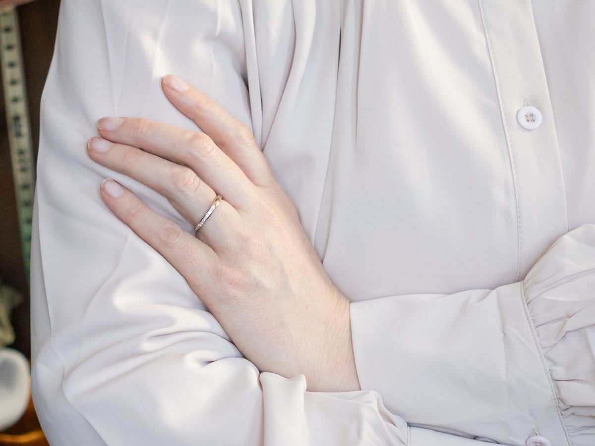 Gold Channel Set Diamond Band