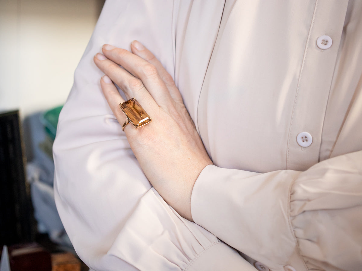 Show Stopping Smoky Quartz Cocktail Ring
