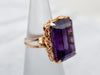 Classic Yellow Gold Amethyst Cocktail Ring