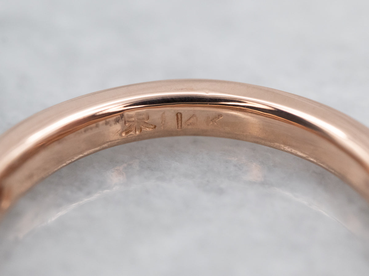 Glittering Rose Gold Diamond Band