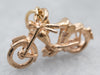 Detailed Gold Motorcycle Charm
