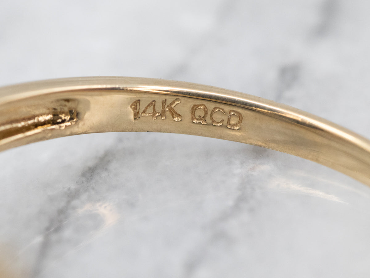 Spinel Diamond and Gold Ring