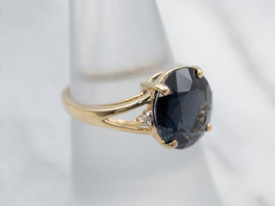 Spinel Diamond and Gold Ring