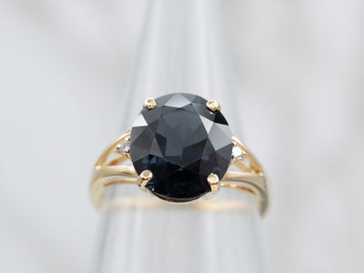 Spinel Diamond and Gold Ring