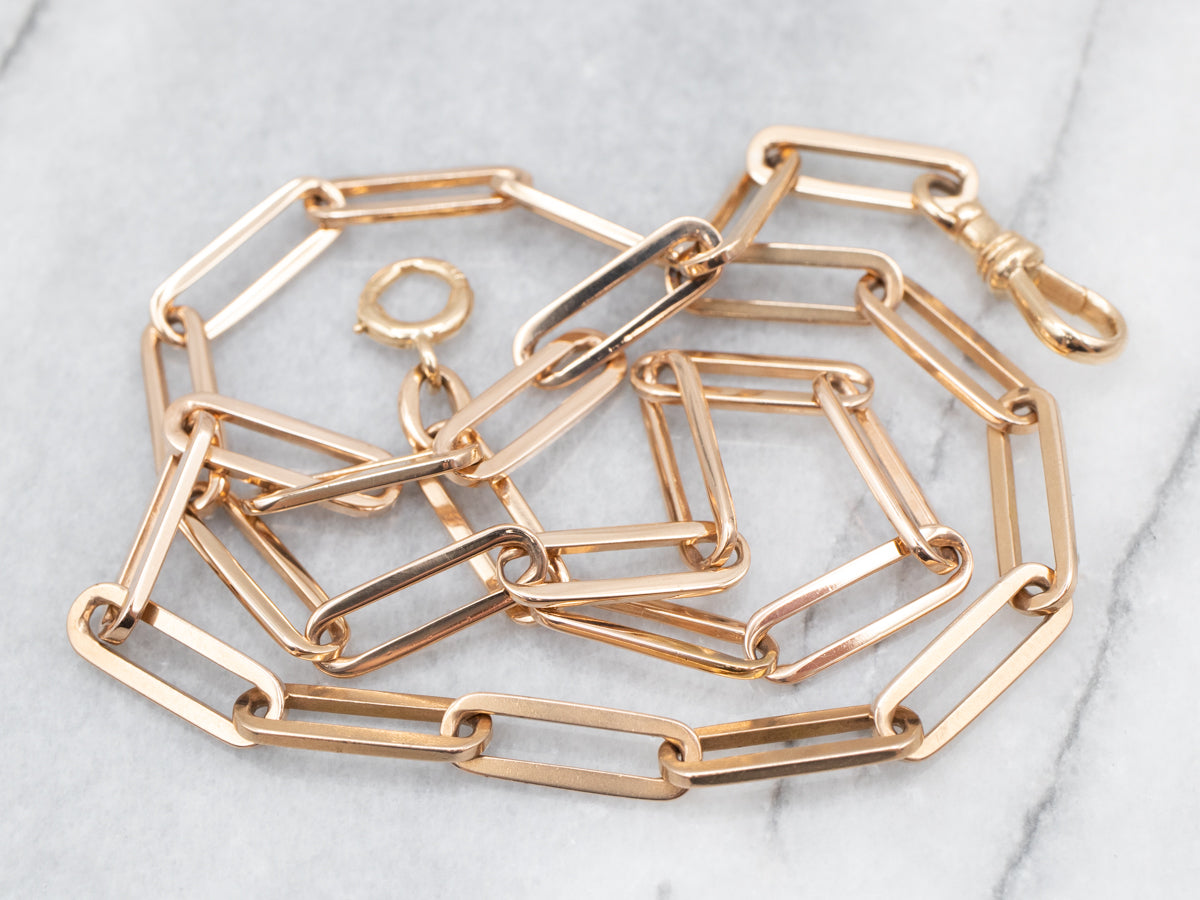 Vintage Rose Gold Paperclip Chain