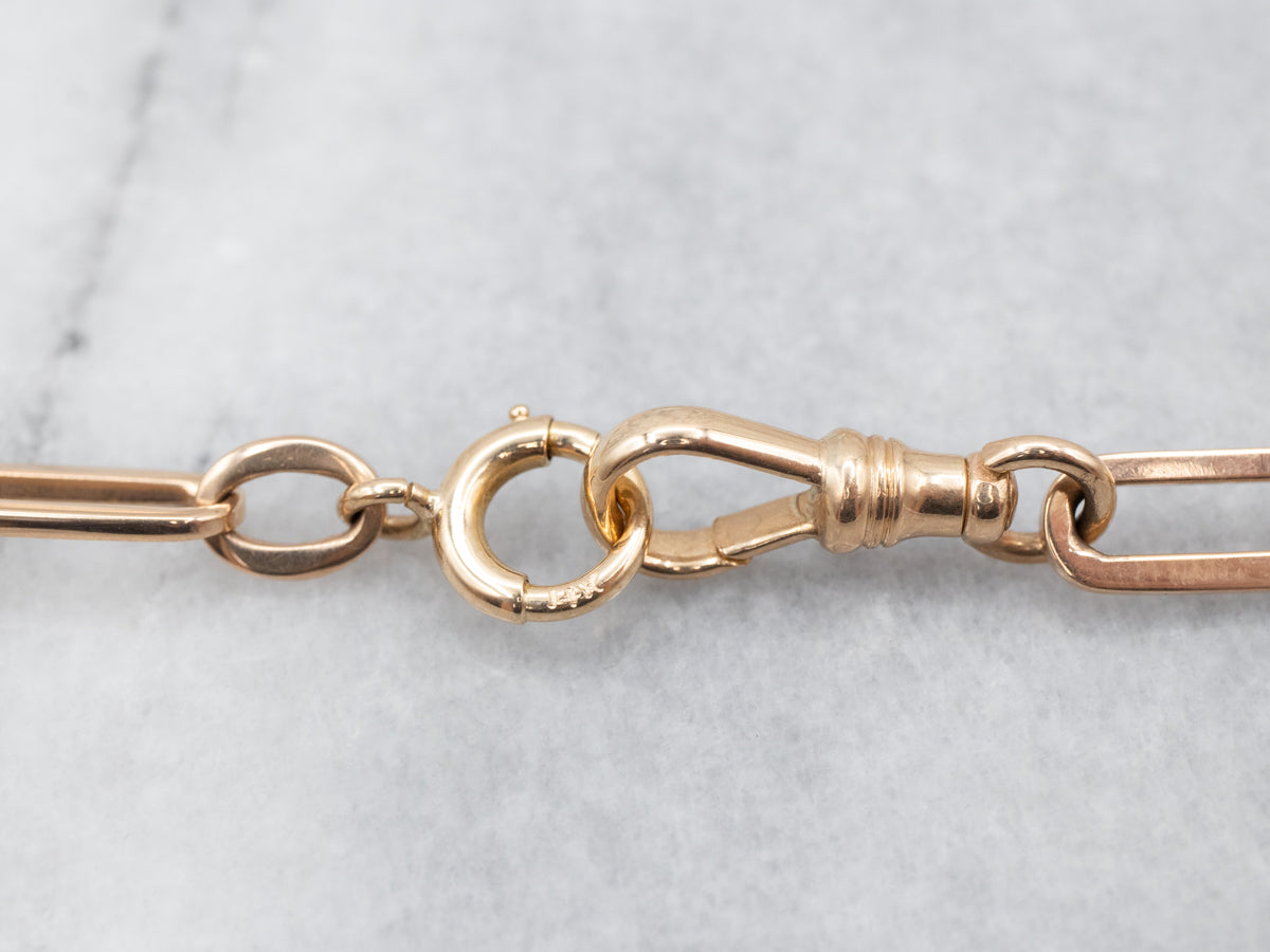 Vintage Rose Gold Paperclip Chain