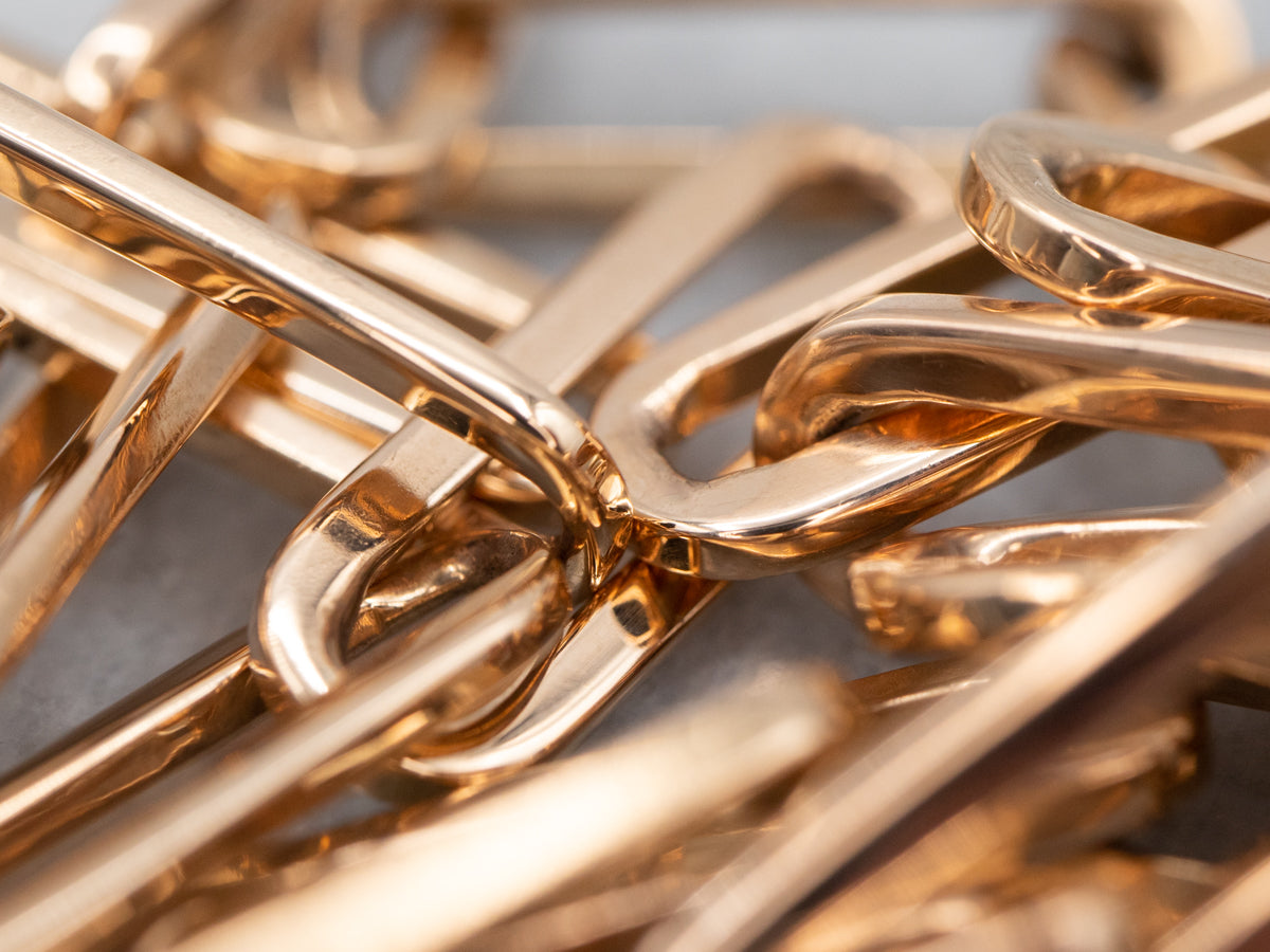 Vintage Rose Gold Paperclip Chain