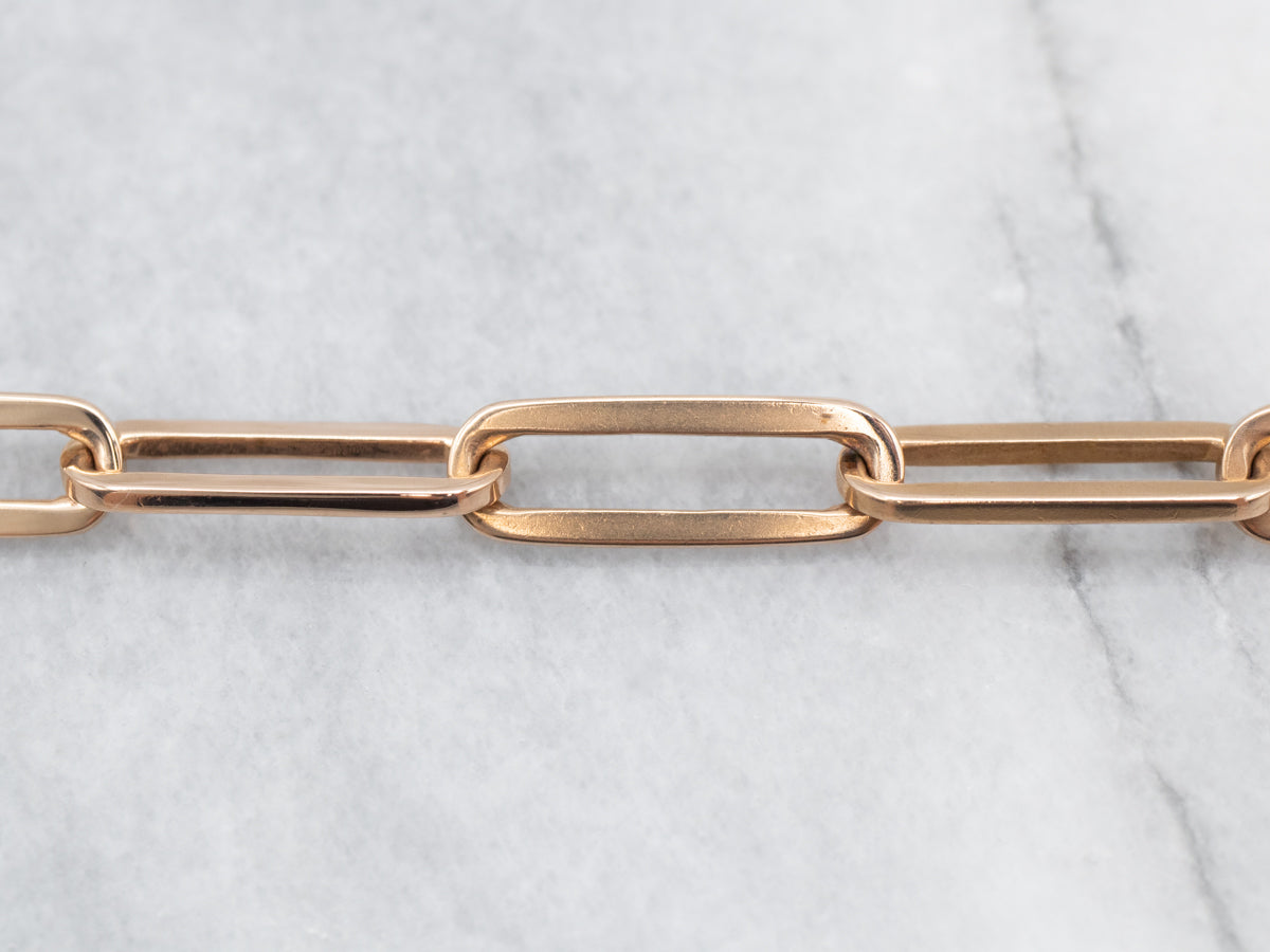 Vintage Rose Gold Paperclip Chain