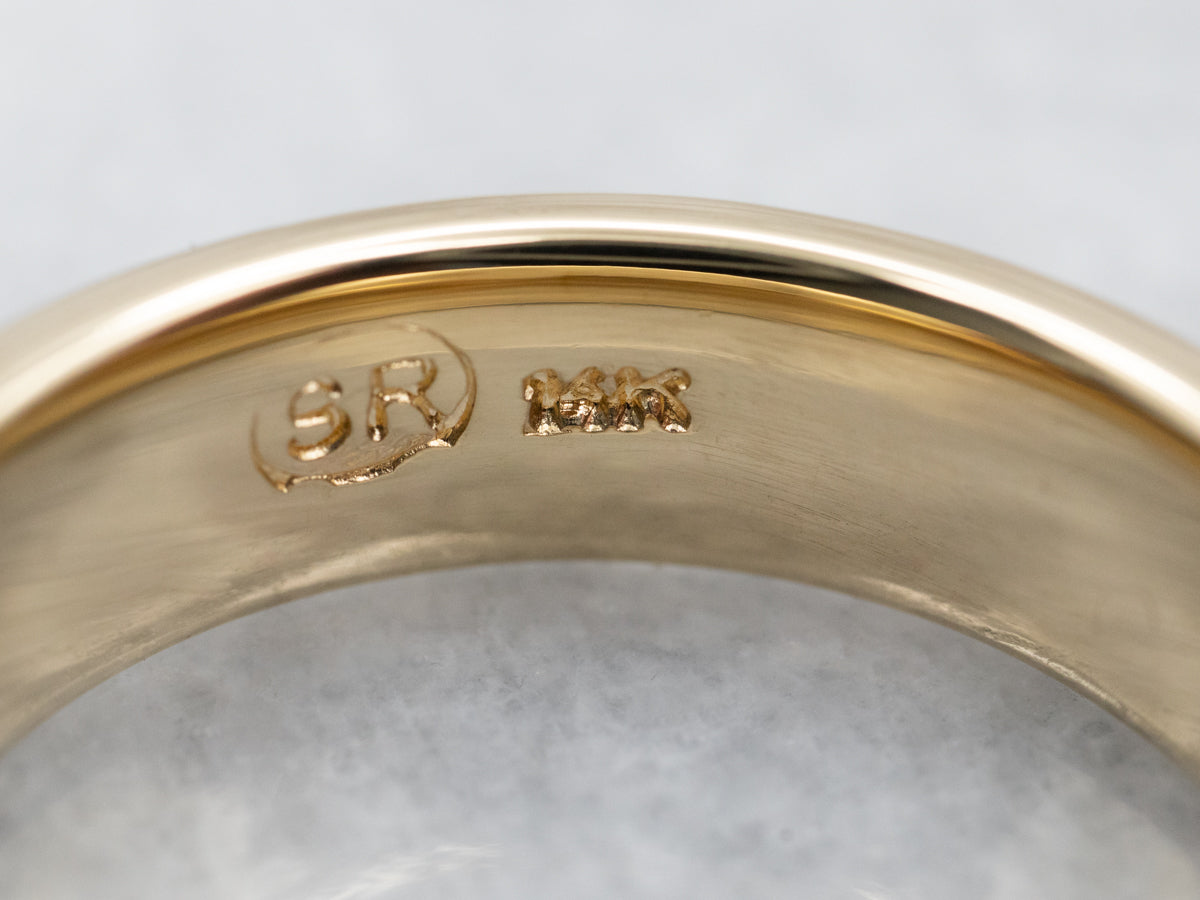 Nautical Two Tone Twist Wedding Band