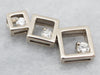 Topsy Square White Gold Diamond Pendant