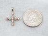 Substantial White Gold Diamond Cross Pendant