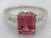 Luscious Pink Tourmaline Ring with Diamond Accents