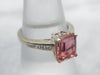Luscious Pink Tourmaline Ring with Diamond Accents