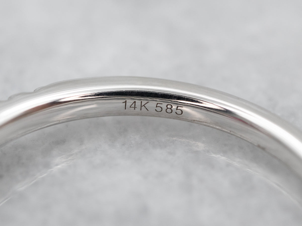 Modern East to West Set Ruby Engagement Ring