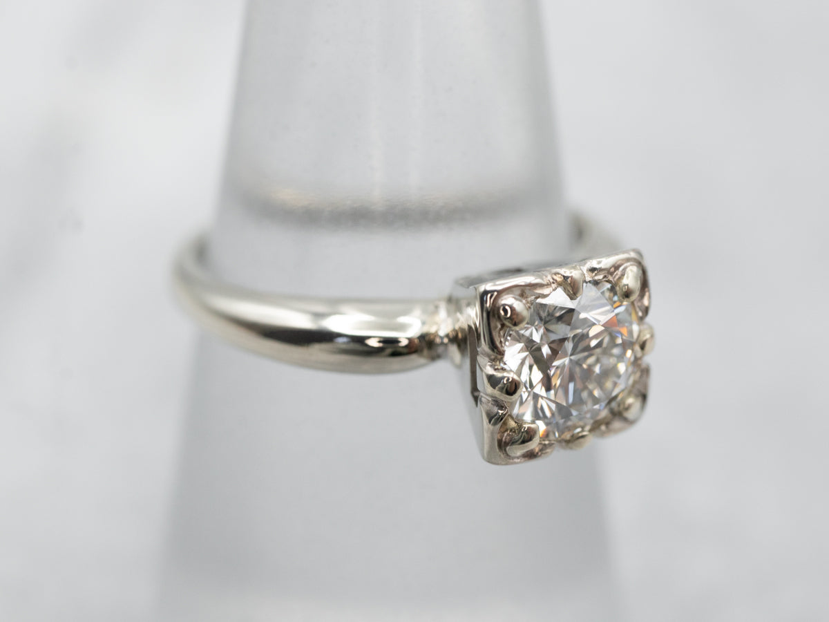 Brilliant AGS Certified Diamond Solitaire Engagement Ring