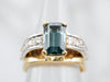 Funky Two Tone Spinel and Diamond Ring
