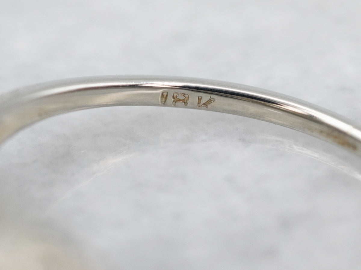 Art Deco Old Mine Cut Diamond Solitaire Engagement Ring