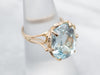 Blue Topaz Yellow Gold Cocktail Ring