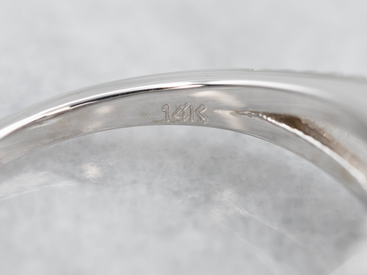 Pretty Blue Zircon and Diamond Ring