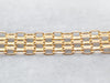 Italian Gold Wide Mesh Link Bracelet