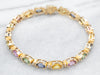 Rainbow Sapphire and Diamond Gemstone Bracelet