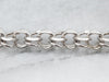 Double Link White Gold Charm Bracelet