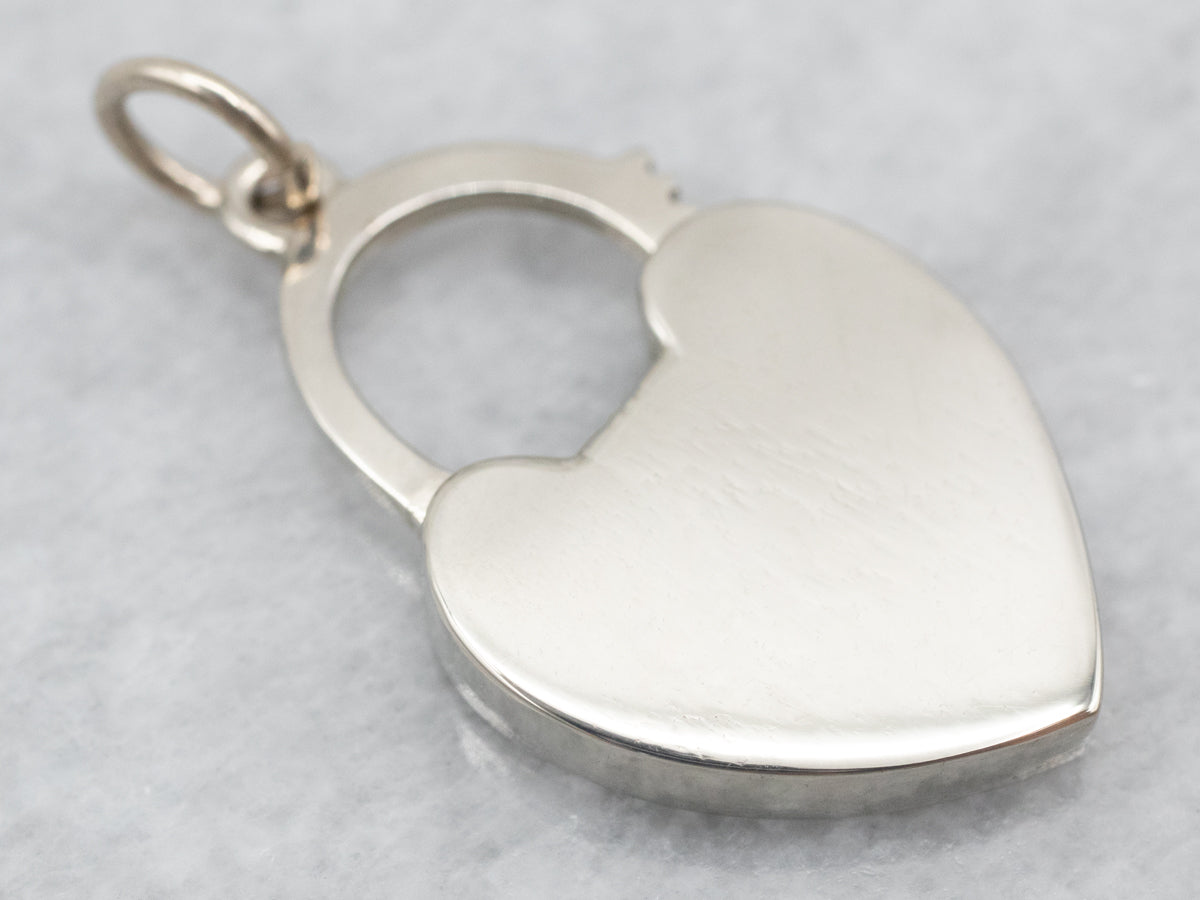 Polished Gold Padlock Heart Charm