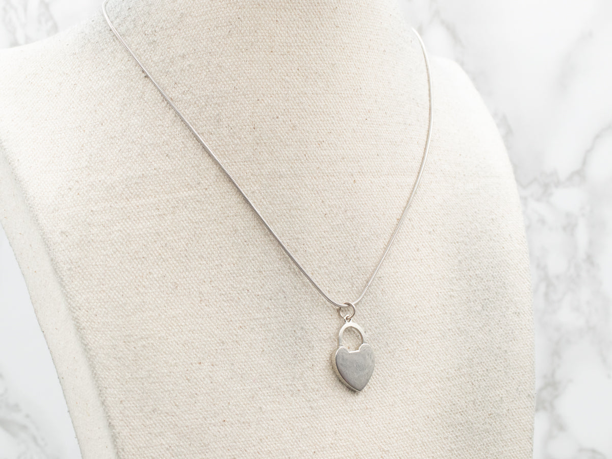 Polished Gold Padlock Heart Charm