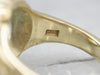 Botanical Gold Aquamarine Solitaire Ring