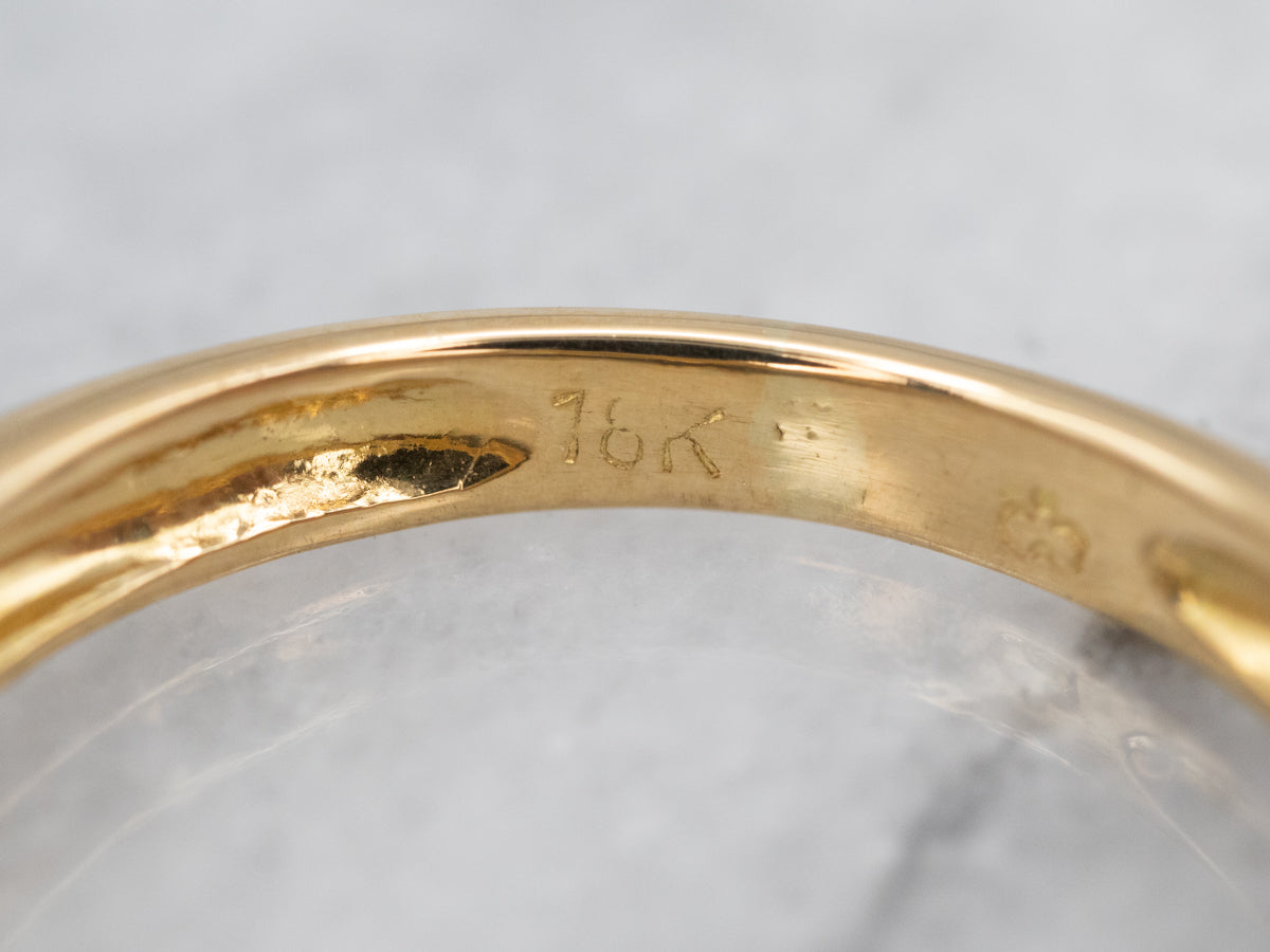 Modern Yellow Sapphire and Diamond Engagement Ring