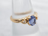 Classic Yellow Gold Sapphire Engagement Ring with Diamond Accents
