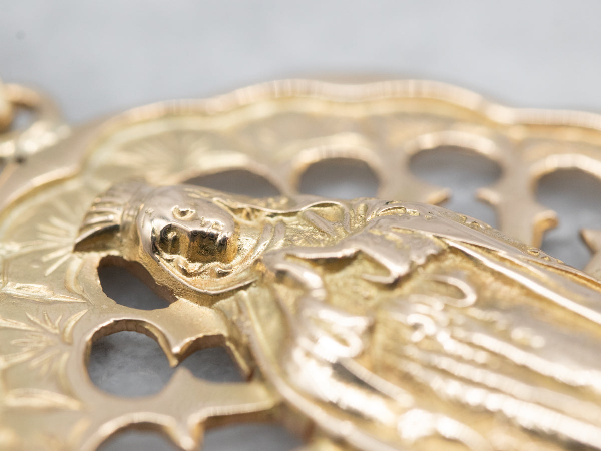 Colgante María Tradicional de Oro Amarillo