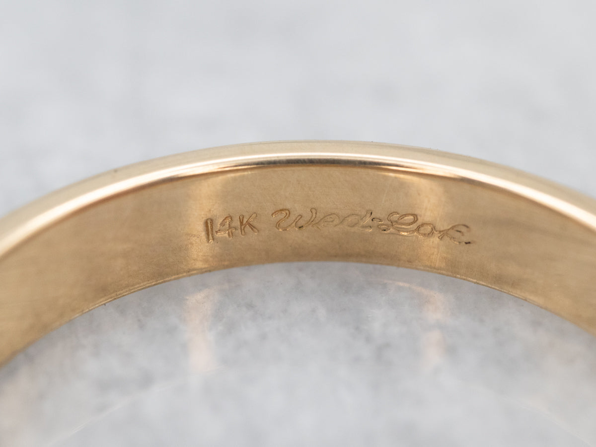 Simple Yellow Gold Plain Wedding Band