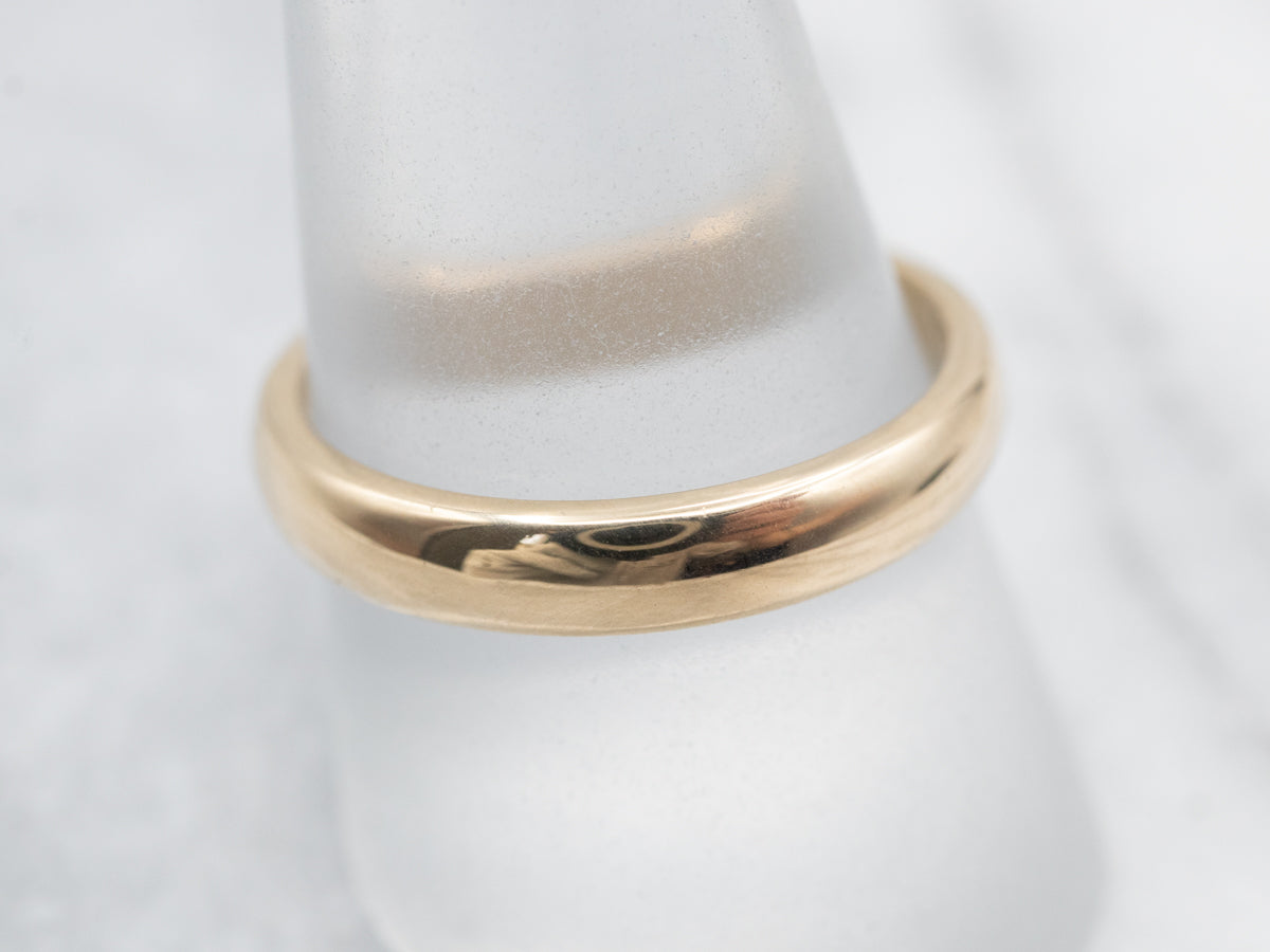 Simple Yellow Gold Plain Wedding Band