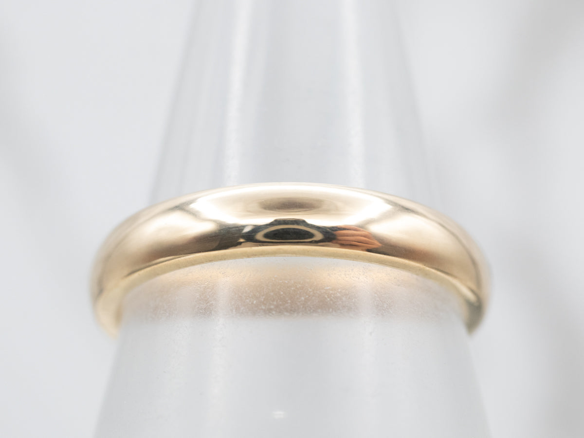 Simple Yellow Gold Plain Wedding Band