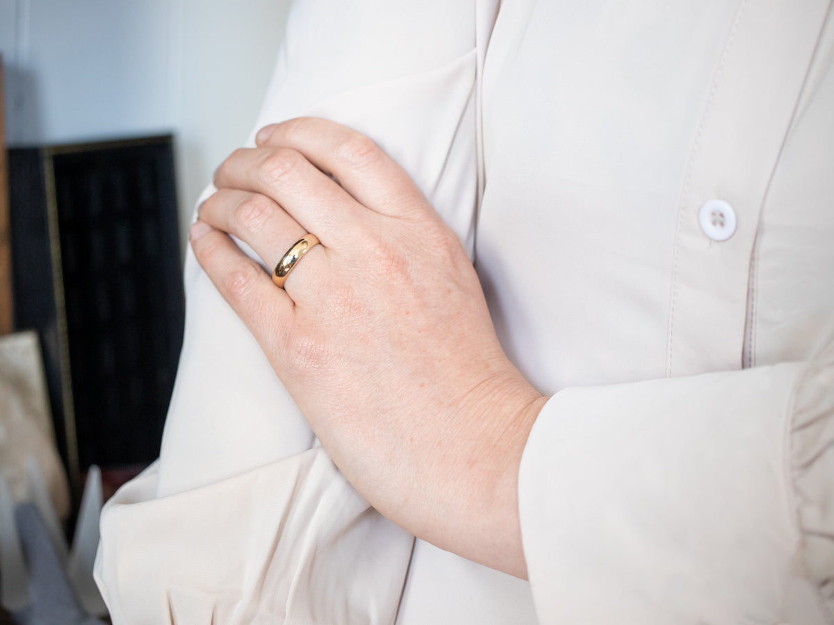 Simple Yellow Gold Plain Wedding Band