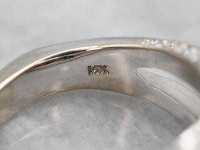 Modern Gold Garnet and Diamond Statement Ring