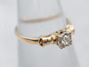 Traditional Gold Single Cut Diamond Solitaire Engagement Ring