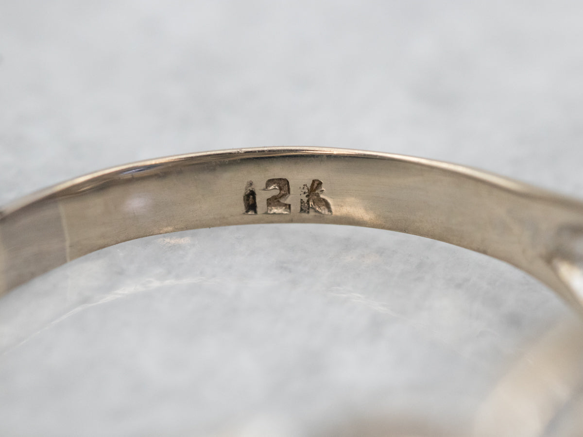 Cornflower Blue Sapphire Engagement Ring with Diamond Accents