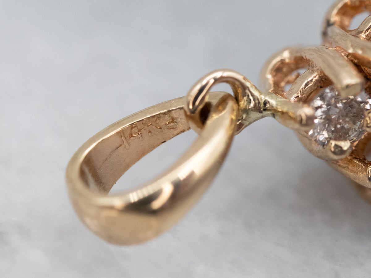 Sparkling Amethyst and Diamond Pendant