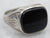 Deco East to West Black Onyx Men's Ring
