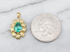 Gorgeous 18K Gold Emerald Solitaire Pendant