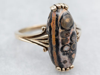 Vintage Gold Ocean Jasper Ring