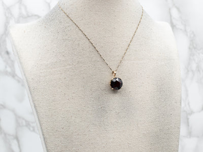 Bold Garnet and Gold Cocktail Pendant