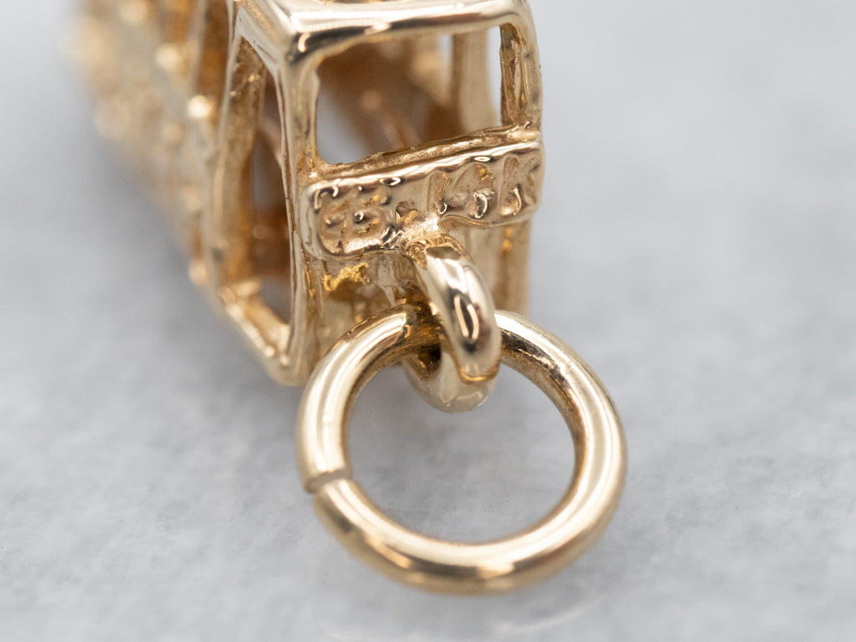 San Francisco Gold Cable Car Charm