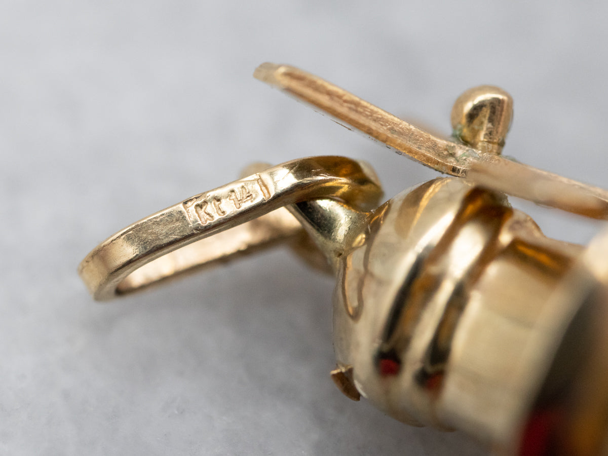 Sweet Yellow Gold Windmill Charm